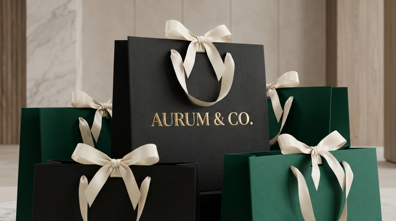 Custom Luxury Paper Bags - Boutique Shopping Bags with Premium Branding